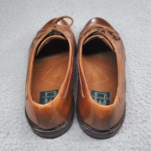 Cable & Co Executive Cap Toe Oxford Dress Shoes Brown Leather Lace Up Mens 11 D - Picture 10 of 16